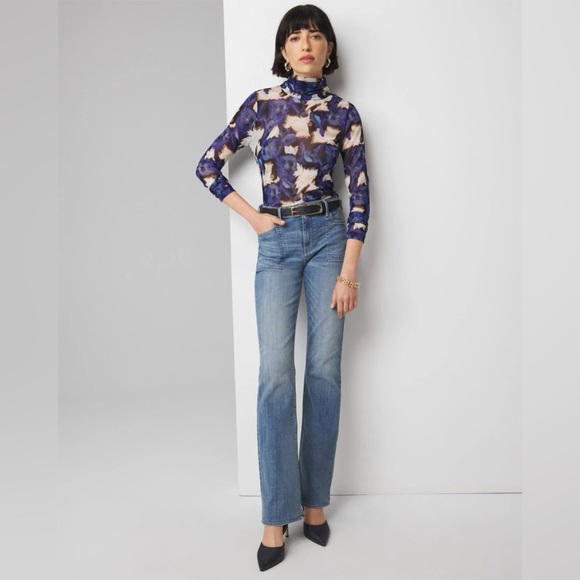 White House Black Market Denim - White House Black Market High-Rise Novelty Pocket Bootcut Jean Size 6